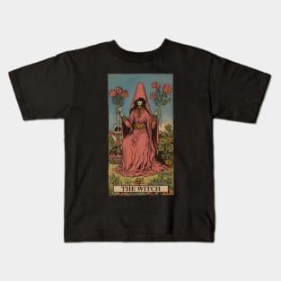 The Witch Tarot Card Art Tee: Mystical Divination Kids T-Shirt